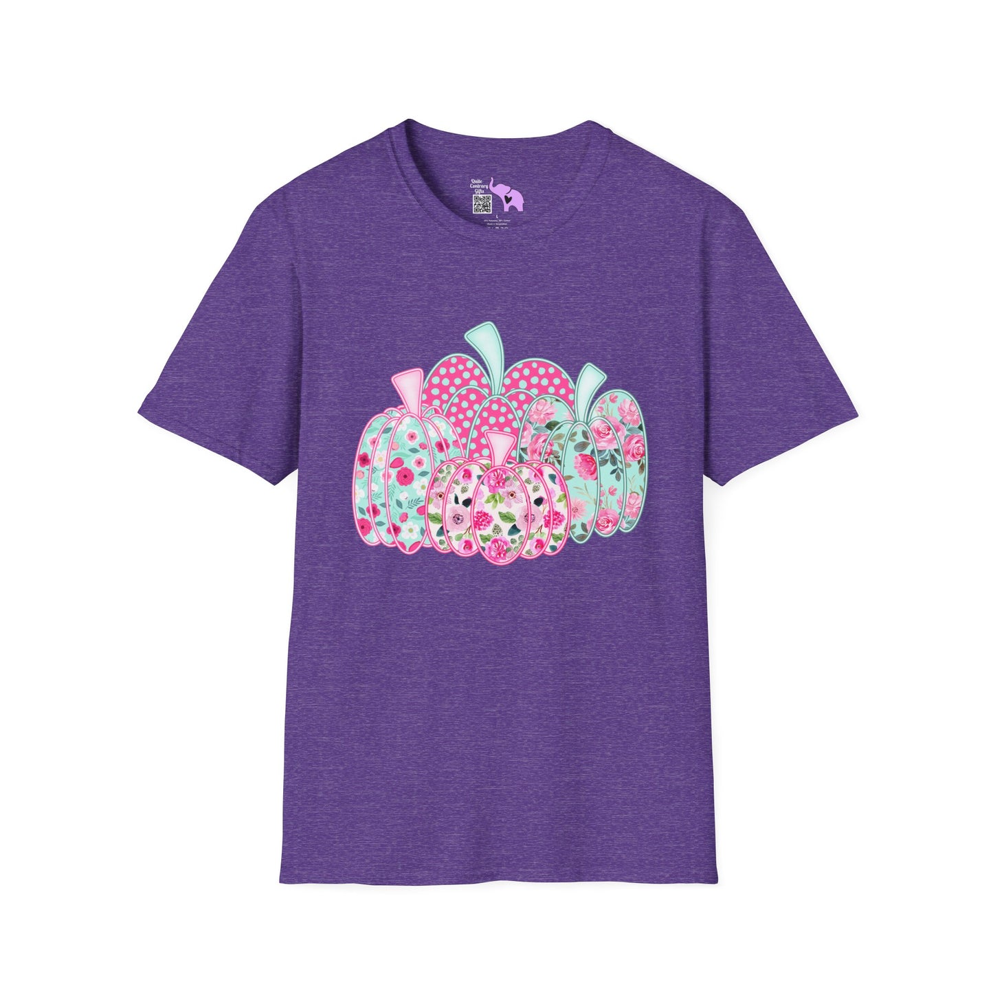 Floral Pumpkins Adult T-shirt