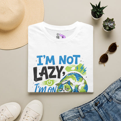 ""I'm Not Lazy, I'm On Energy Saving Mode (Cat) Adult T-shirt