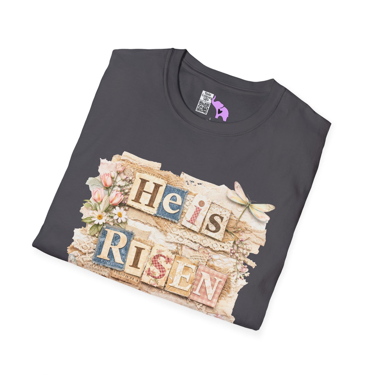 He Is Risen (Lace Collage) Adult T-shirt