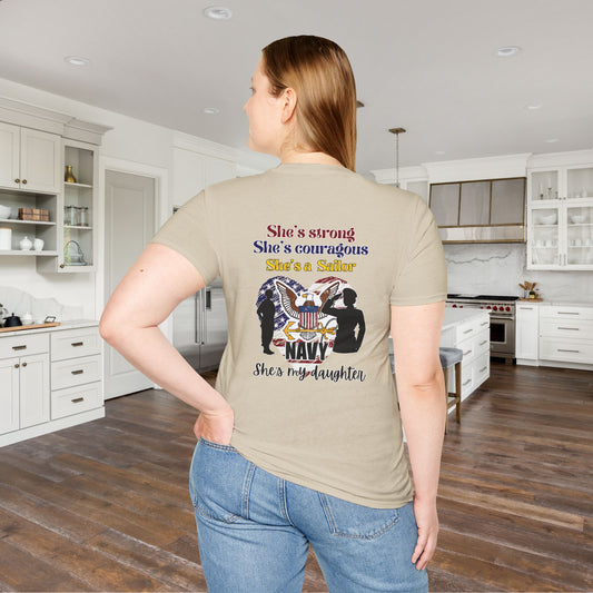 Proud Mom of Sailor US Navy Daughter Adult T-shirt