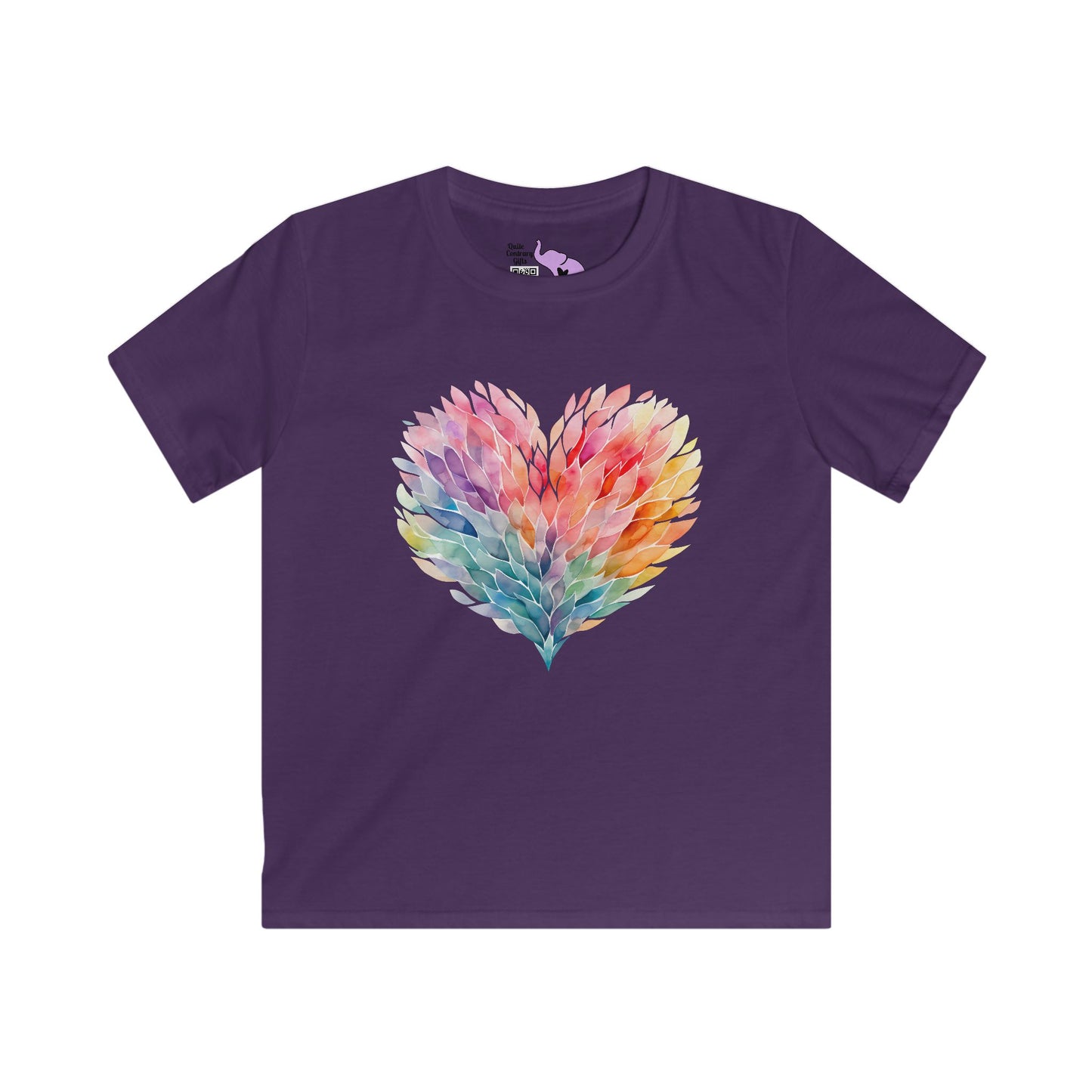 Feathery Heart Youth Softstyle Tee