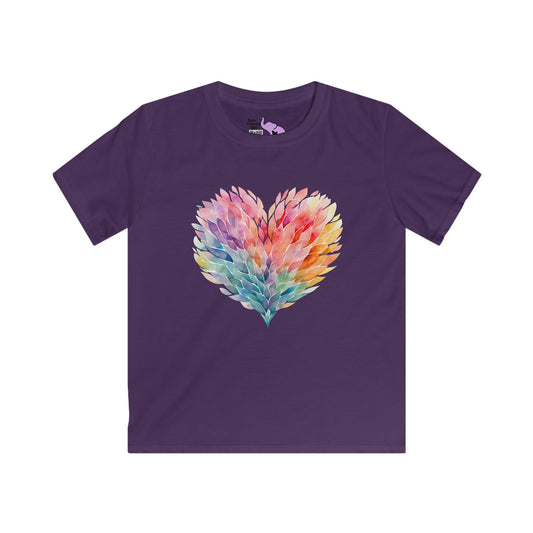 Feathery Heart Youth Softstyle Tee