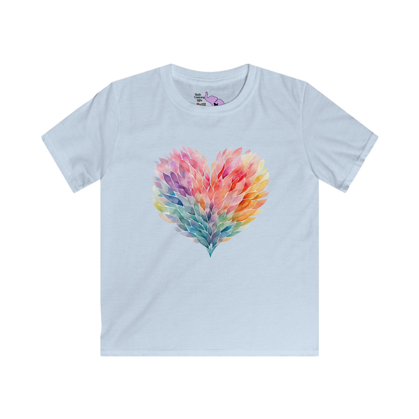 Feathery Heart Youth Softstyle Tee