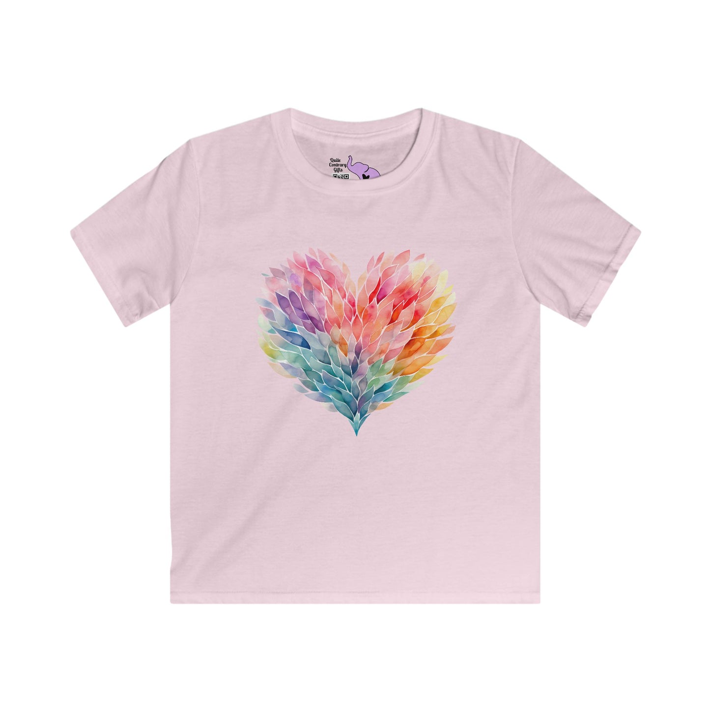 Feathery Heart Youth Softstyle Tee