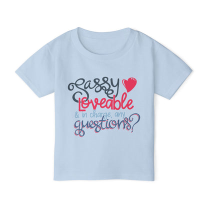 Sassy, Loveable, & In Charge Any Questions?  Heavy Cotton™ Toddler T-shirt