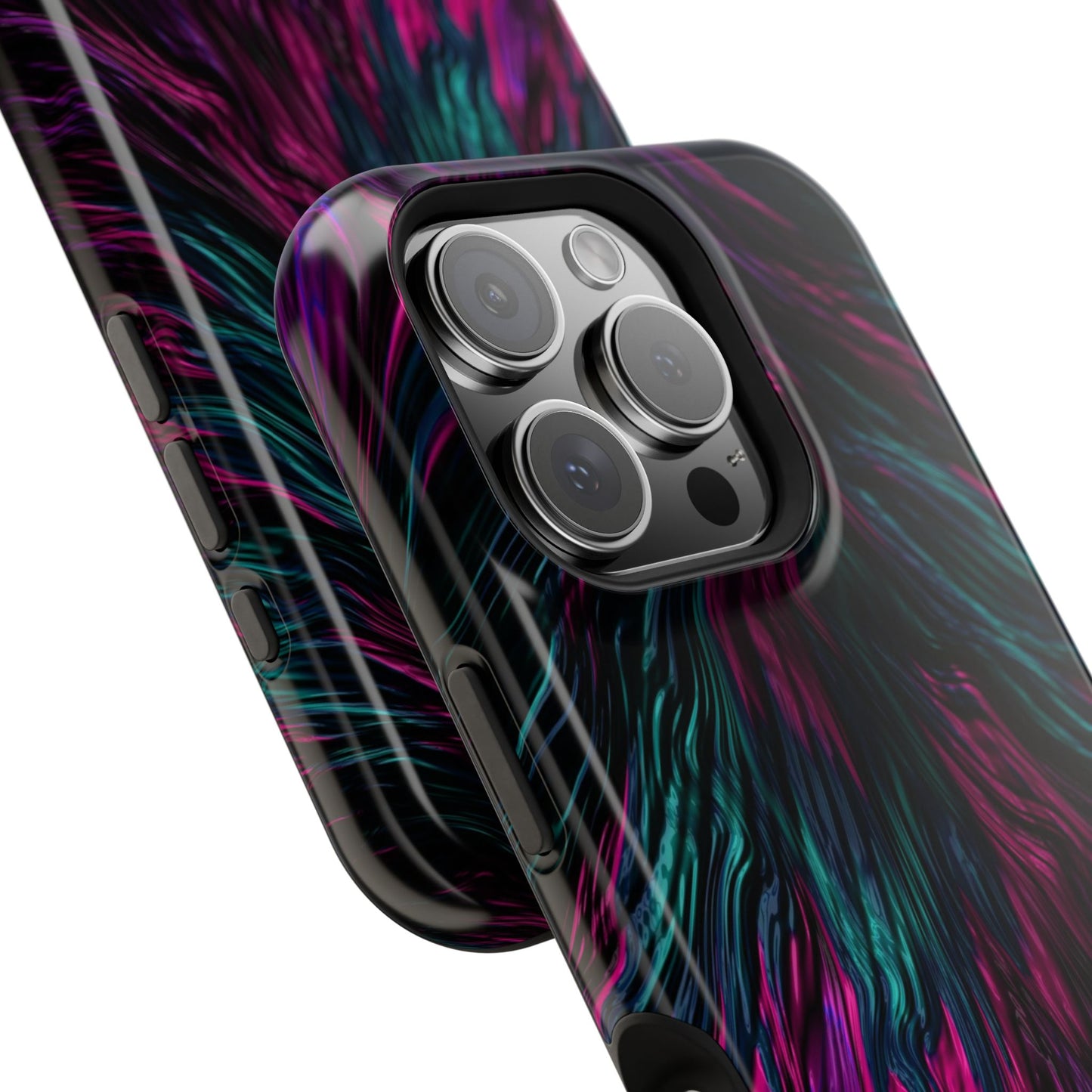 Pink Orchid Feathers MagSafe® Compatible Tough Case for iPhone
