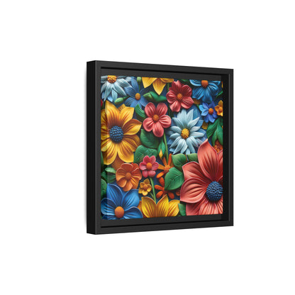 Vived 3D Flowers Framed Canvas Art