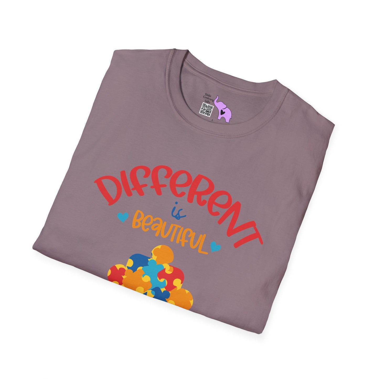 Different is Beautiful Autism Awarness Adult T-shirt