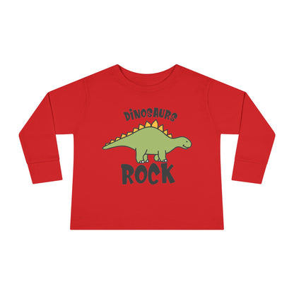 Dinosaurs Rock Toddler Long Sleeve Tee