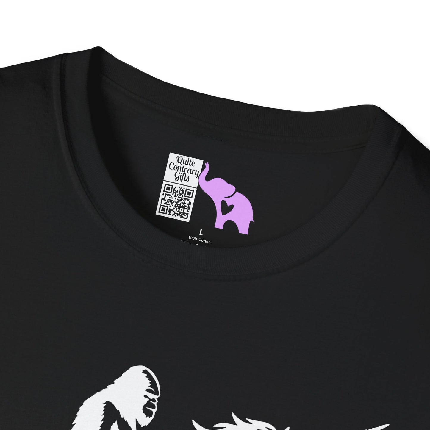 Bigfoot Rides A Unicorn Adult T-shirt