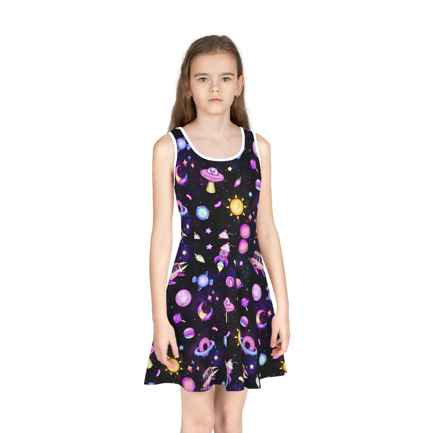 Cosmic Recess Girls' Sleeveless Sundress