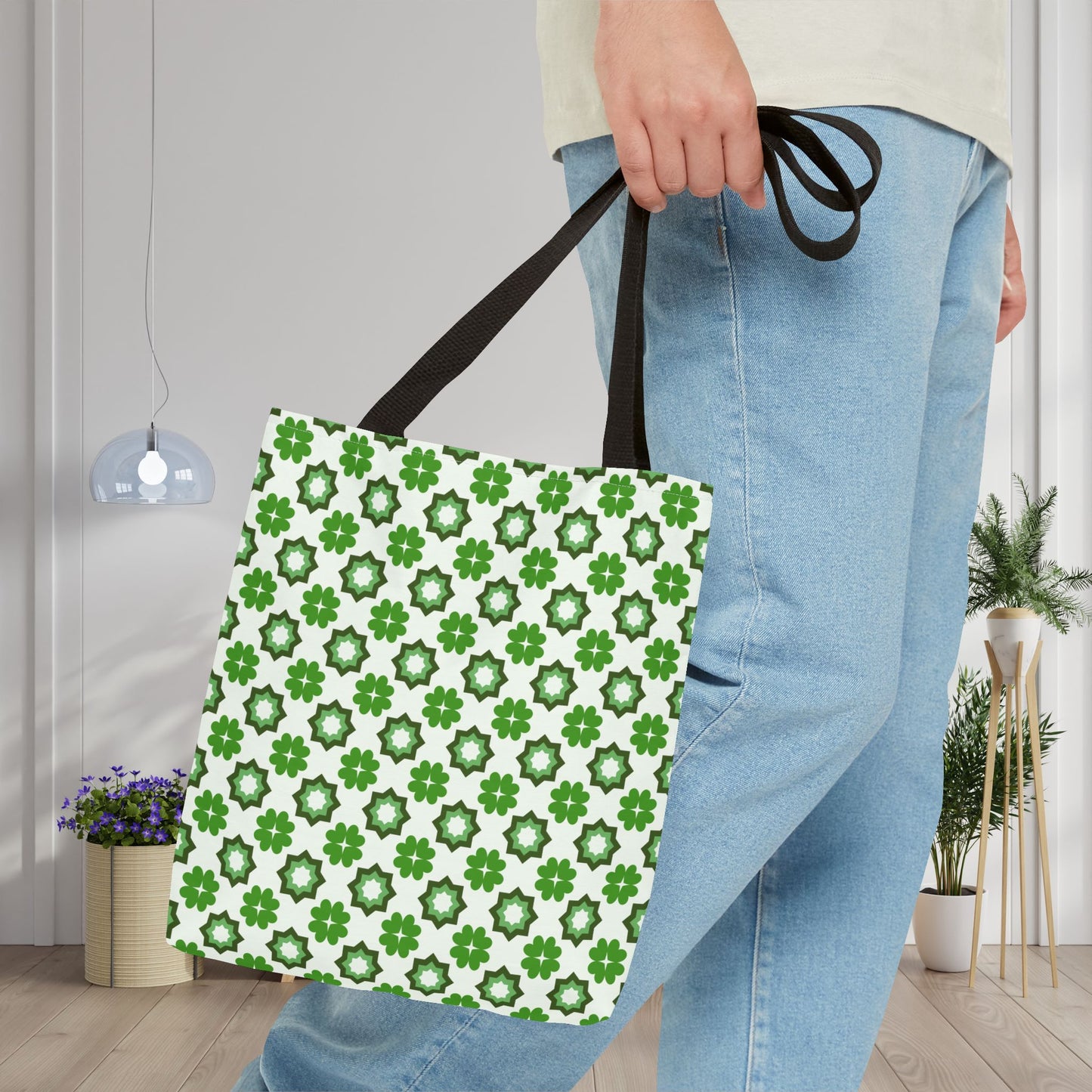 Emerald Star Garden Canvas Tote Bag