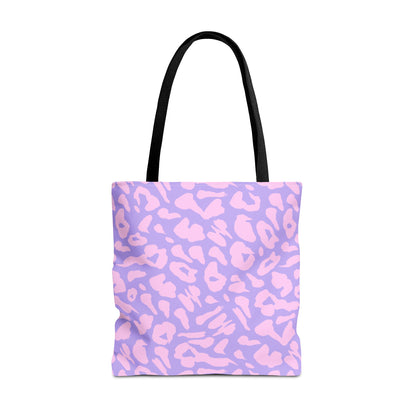 Cotton Candy Cheetah Print Canvas Tote Bag