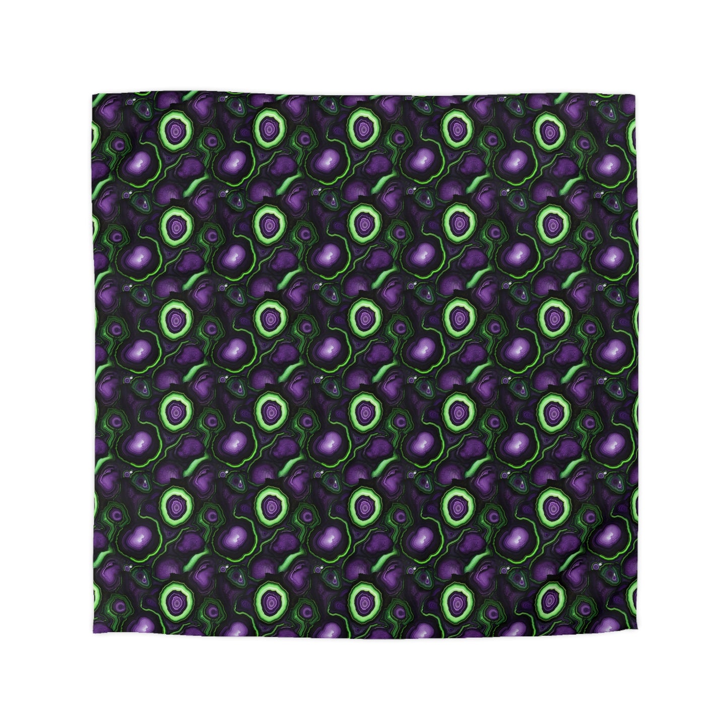 Amethyst & Lime Fracture Microfiber Duvet Cover