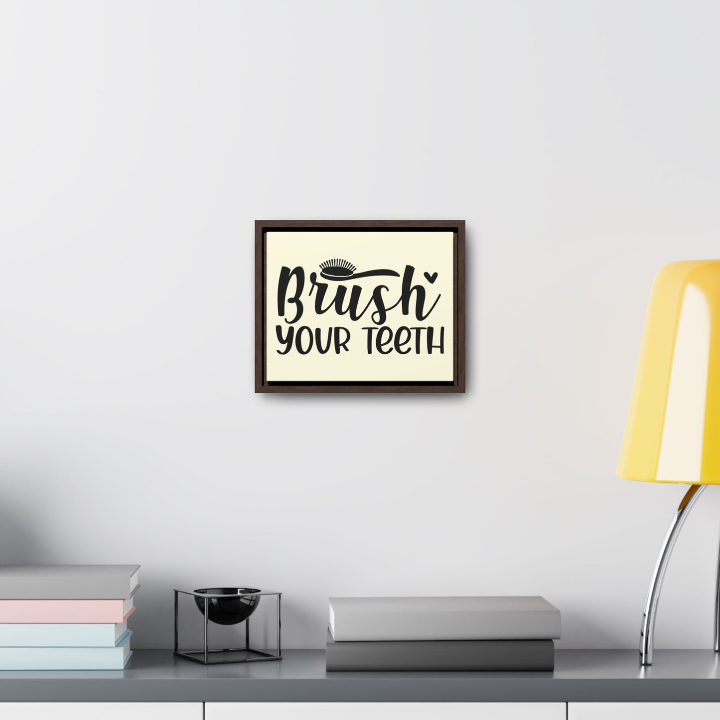 Brush Your Teeth Canvas Wraps, Horizontal Frame