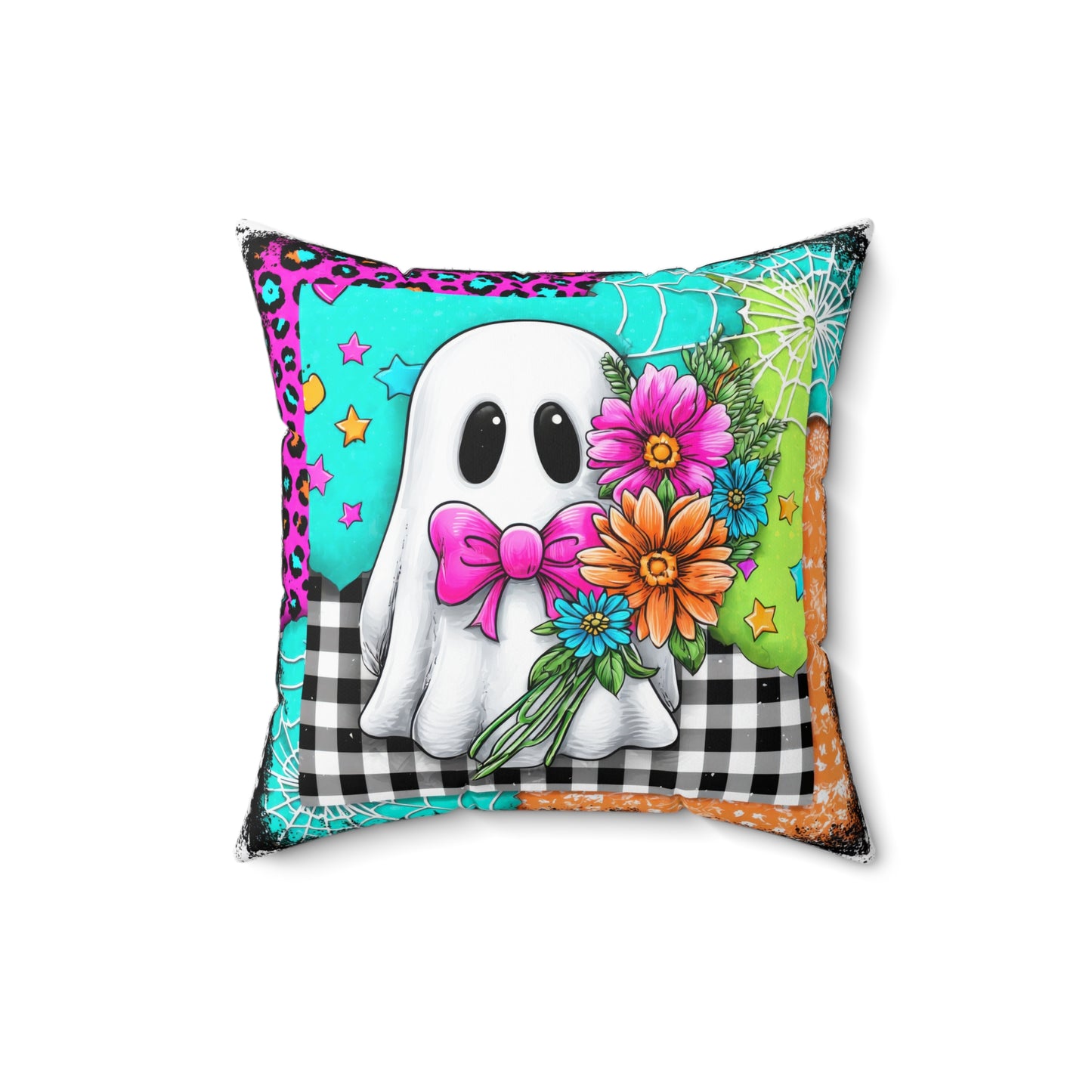 Patchwork Phantom Throw Pillow