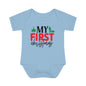 My First Christmas Infant Baby Rib Bodysuit