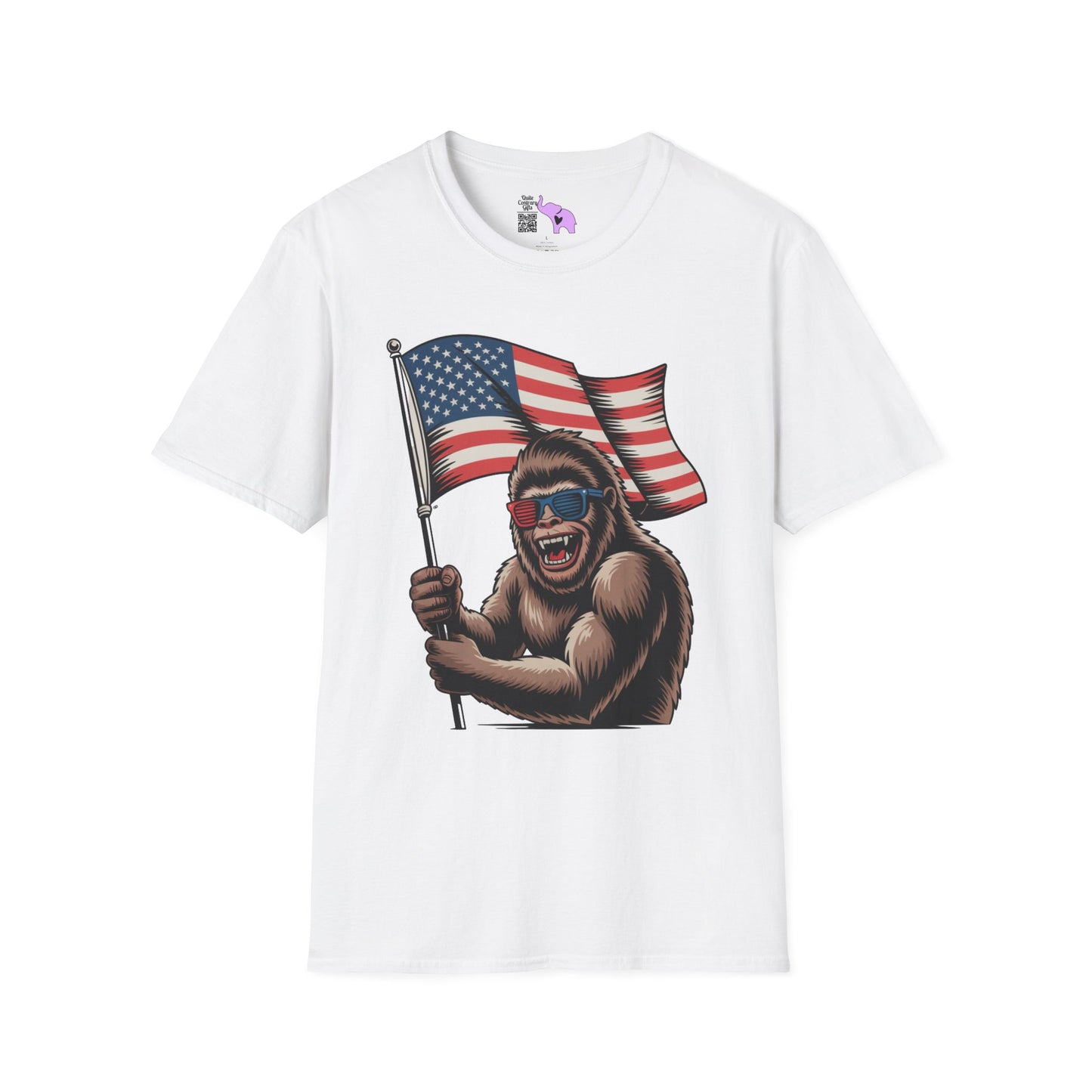 Patriotic Bigfoot Adult T-shirt