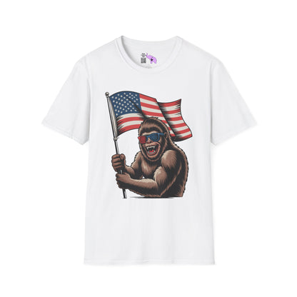 Patriotic Bigfoot Adult T-shirt