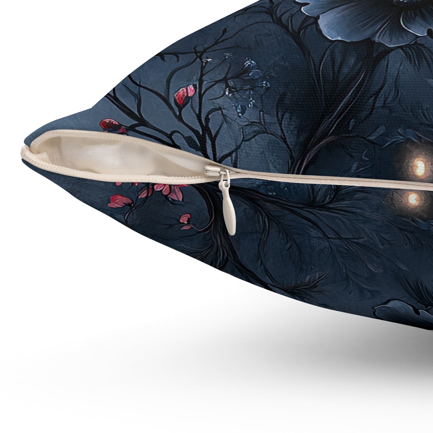 Black Roses & Vines Throw Pillow