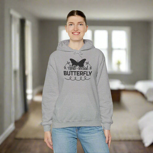 AntiSocial Butterfly Heavy Blend™ Hooded Sweatshirt