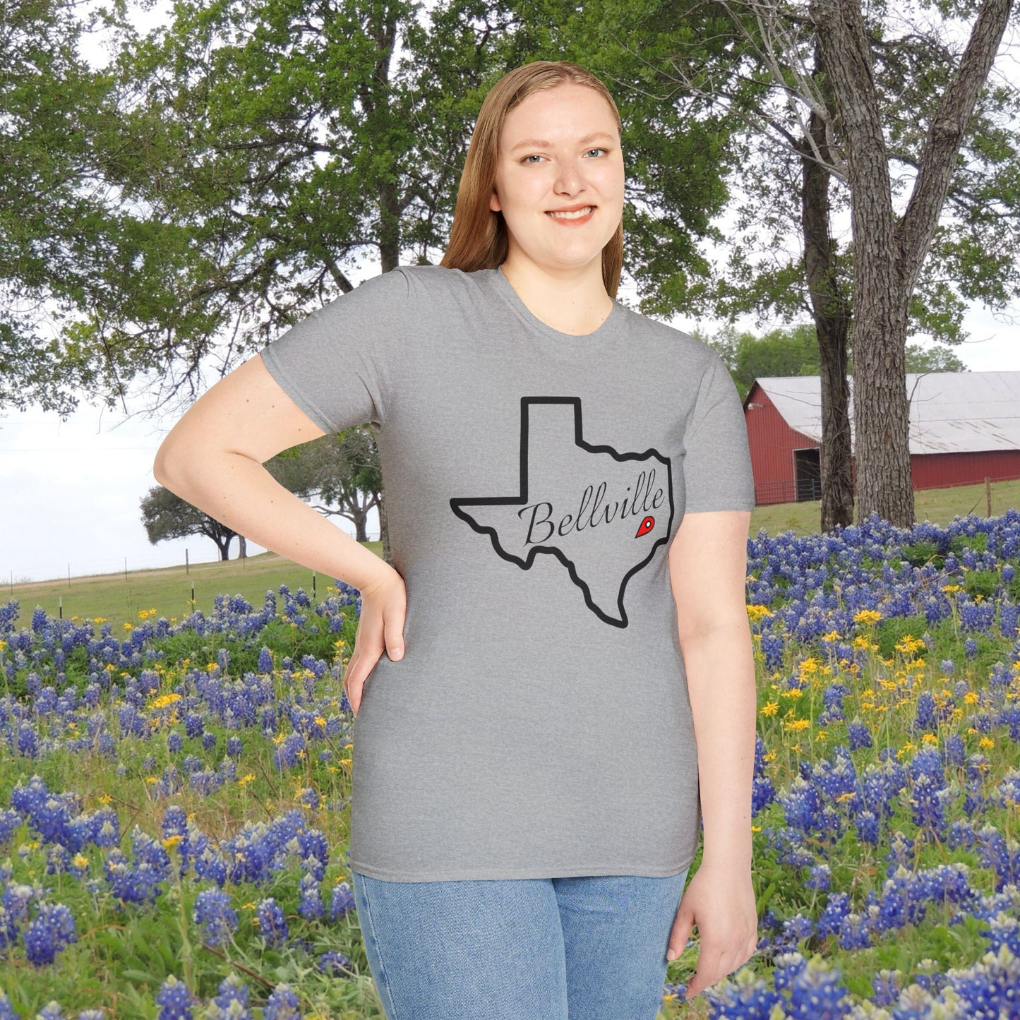 Bellville Texas Adult T-shirt