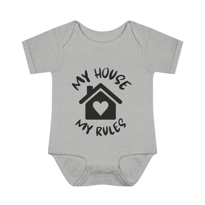 My House My Rules Infant Baby Rib Bodysuit
