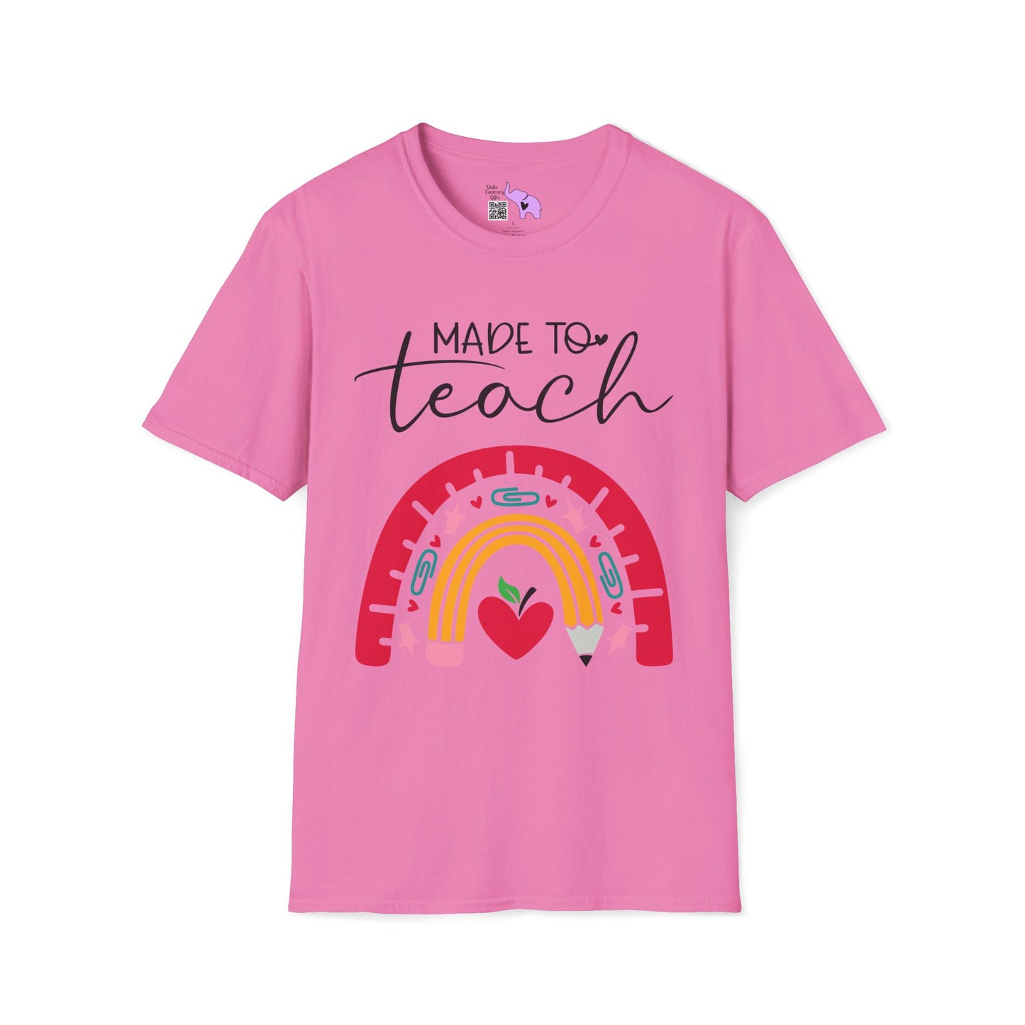 Made to Teach Rainbow Adult T-shirt