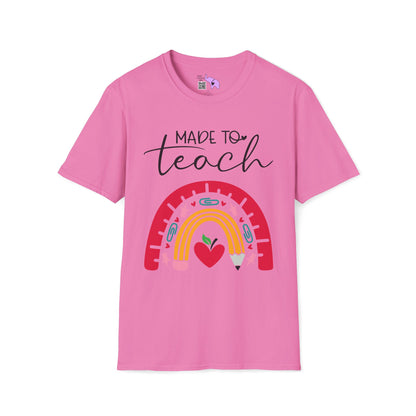 Made to Teach Rainbow Adult T-shirt