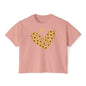 Sunflower Heart & Butterflies Women's Boxy Tee