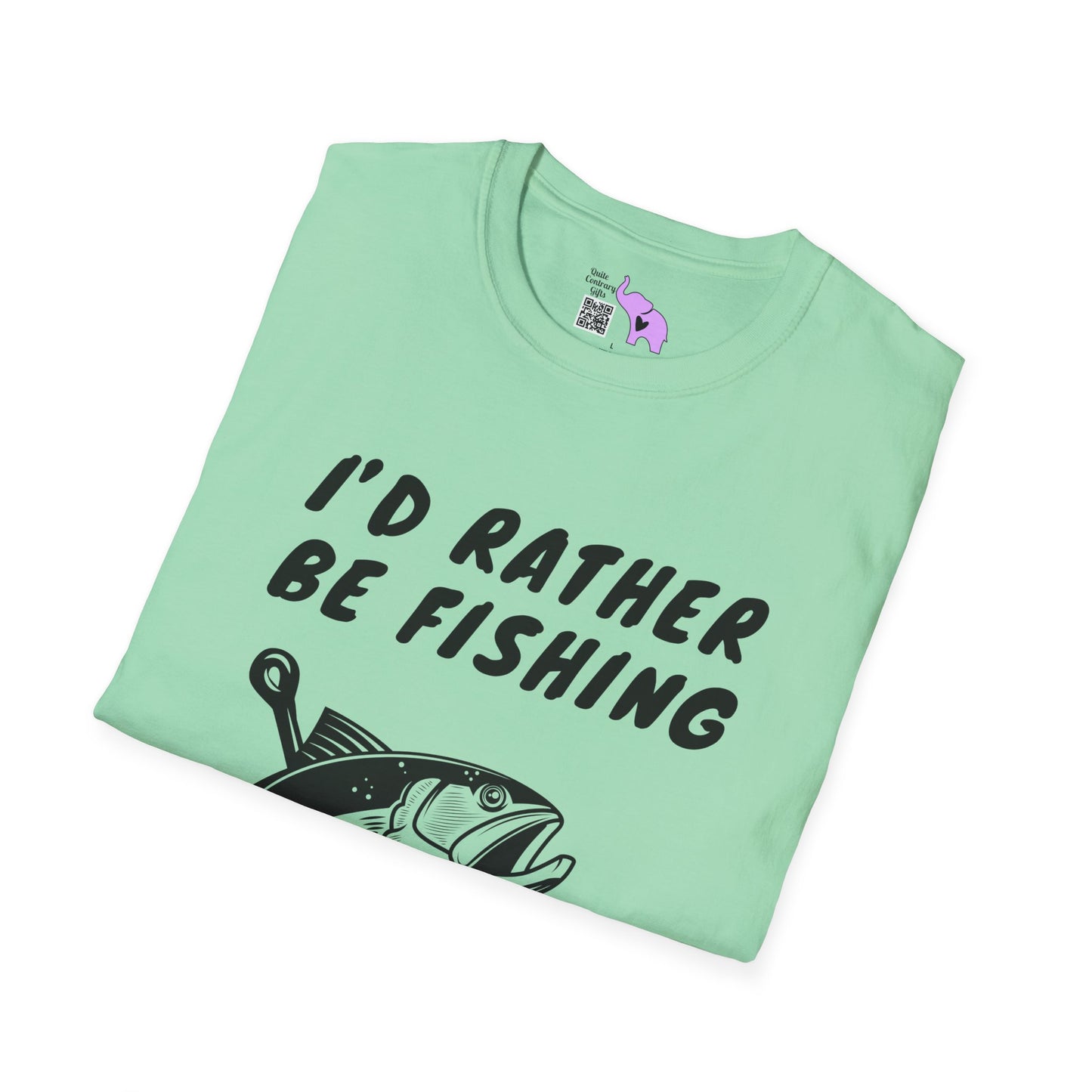 I'd Rather Be Fishing Adult T-shirt