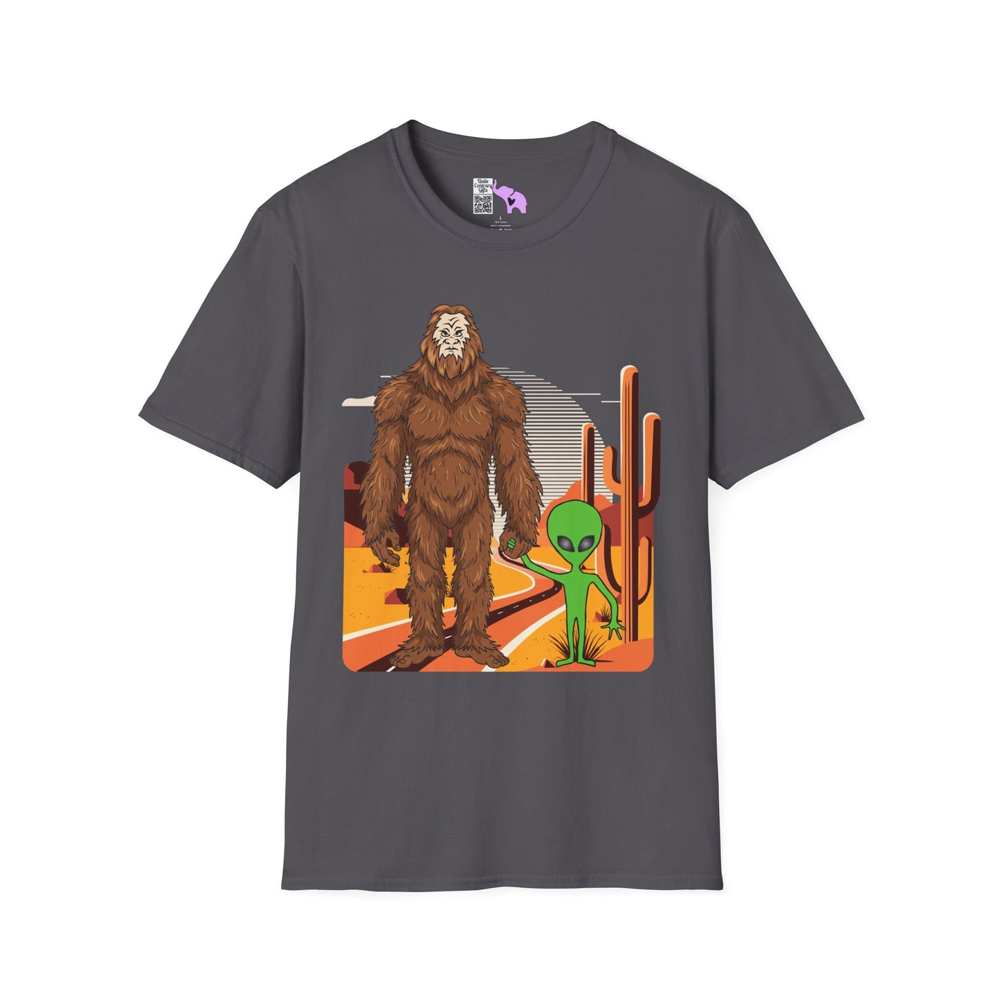 Bigfoot & Alien Adult T-shirt