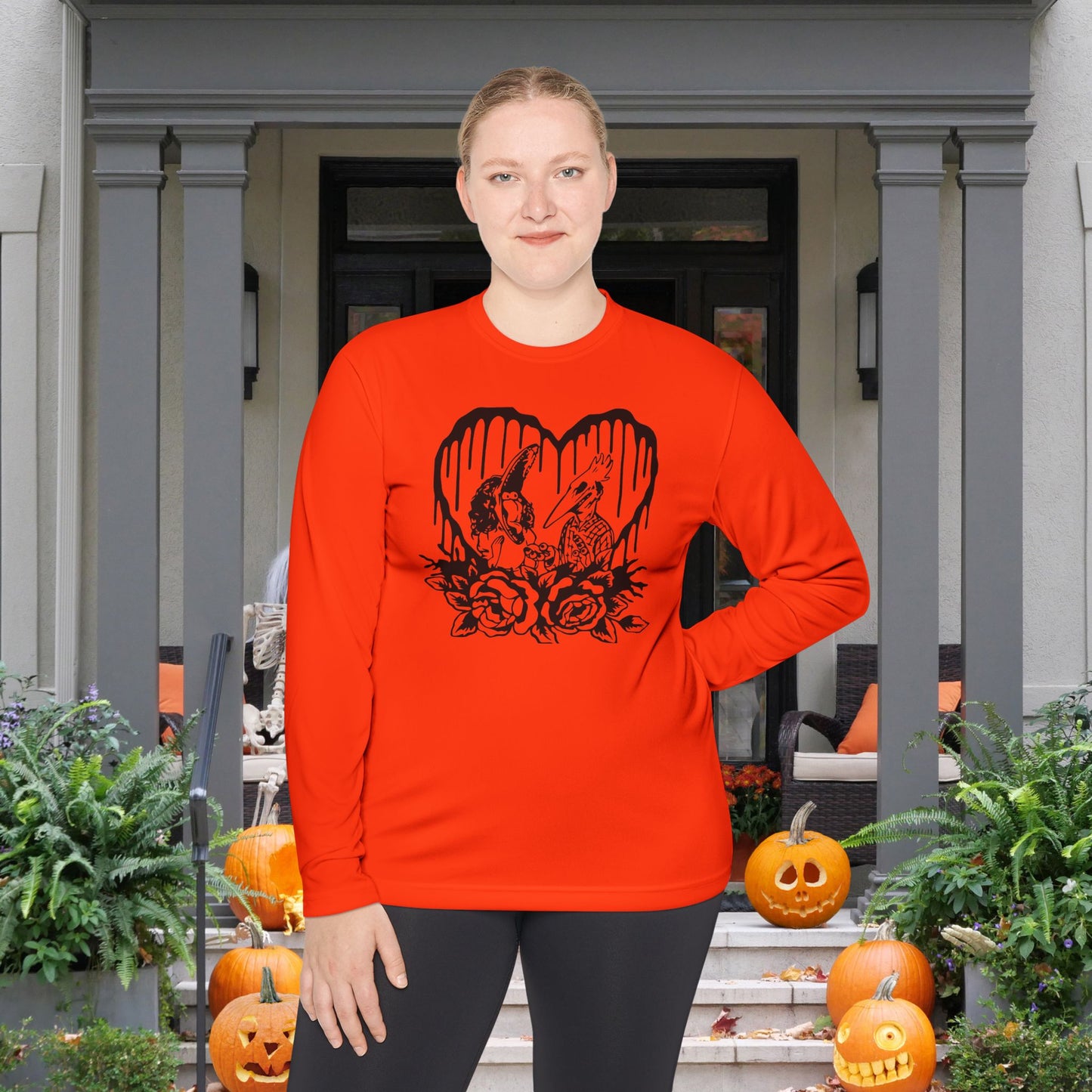 Beetlejuice Adam & Barbara Adult Long Sleeve Tee