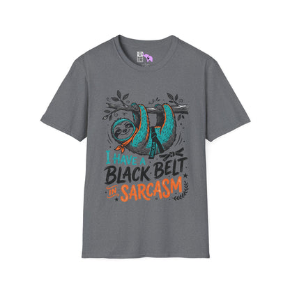 ""I Have A Black Belt in Sarcasm (Sloth) Adult T-shirt