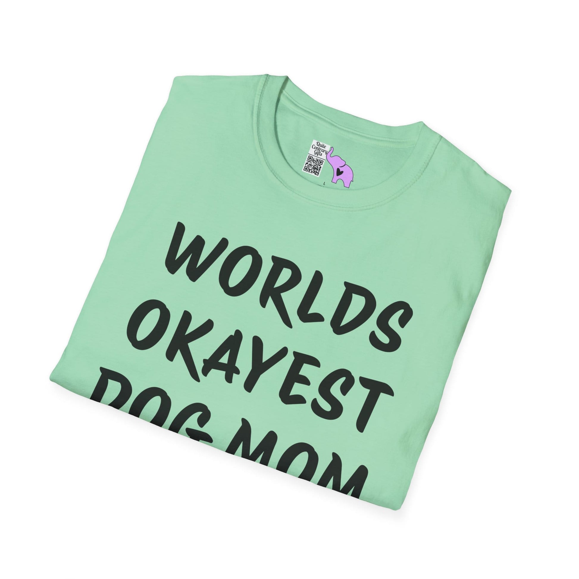 Worlds Okayest Dog Mom Adult T-shirt