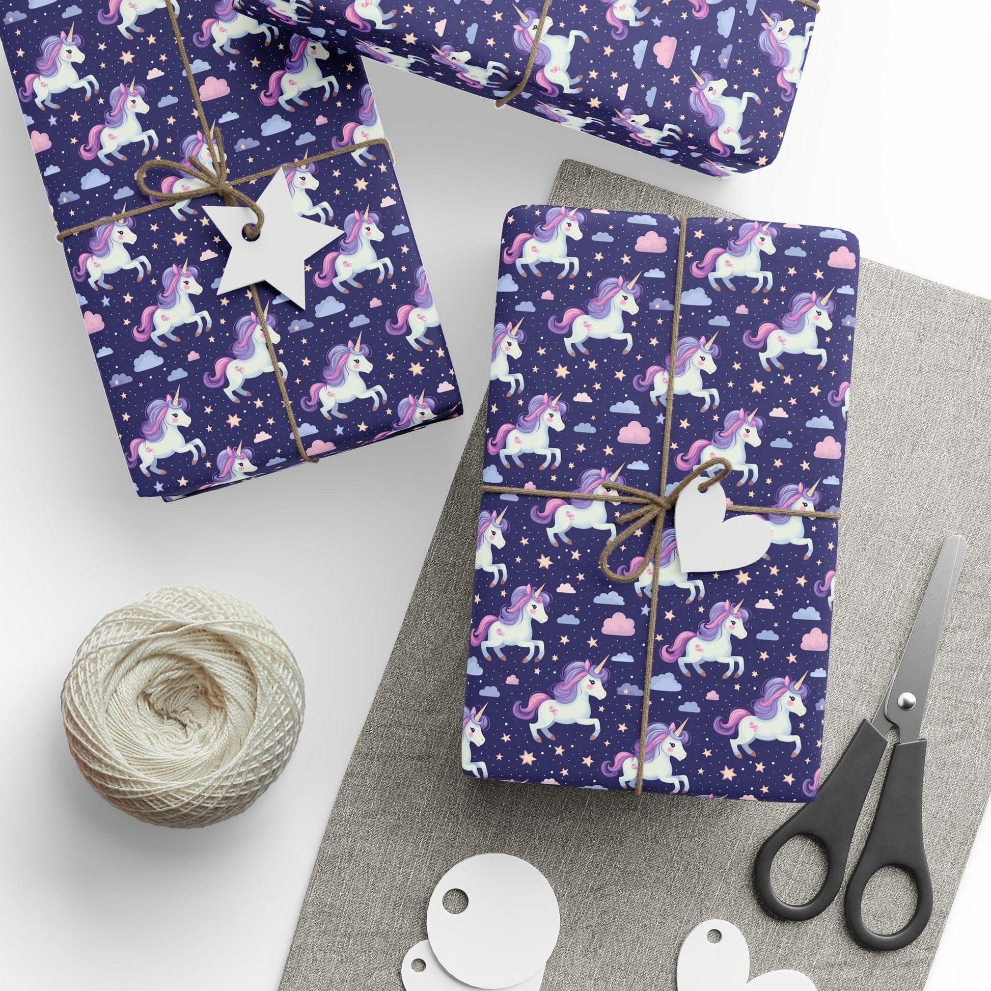 Starlight Unicorn Parade Wrapping Paper