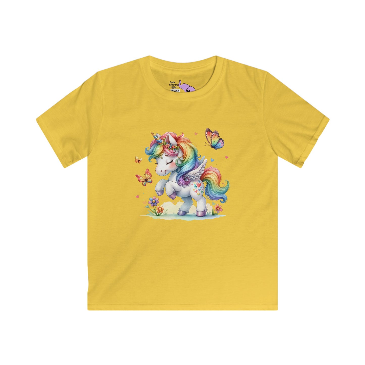 Rainbow Unicorn Kids Softstyle Tee