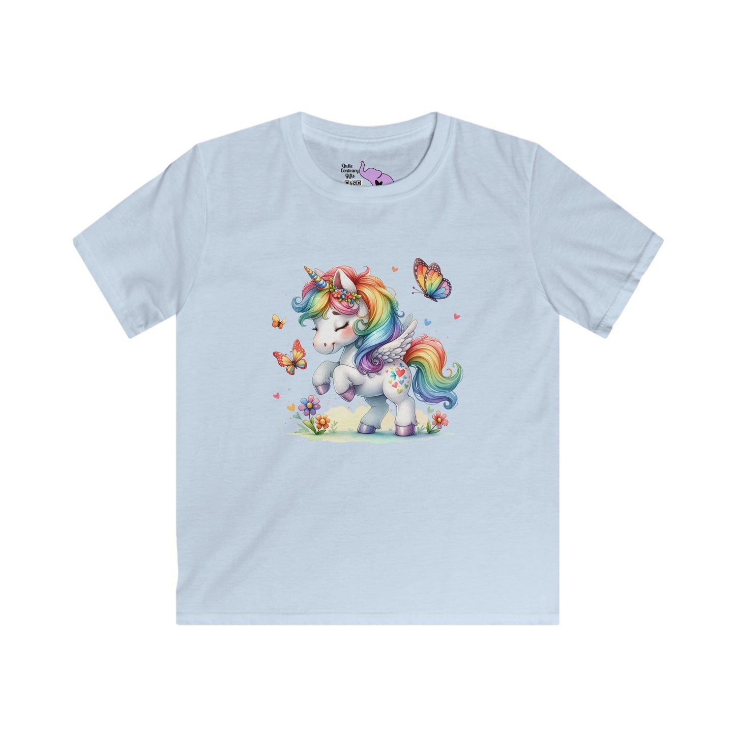 Rainbow Unicorn Kids Softstyle Tee