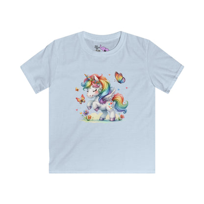 Rainbow Unicorn Kids Softstyle Tee
