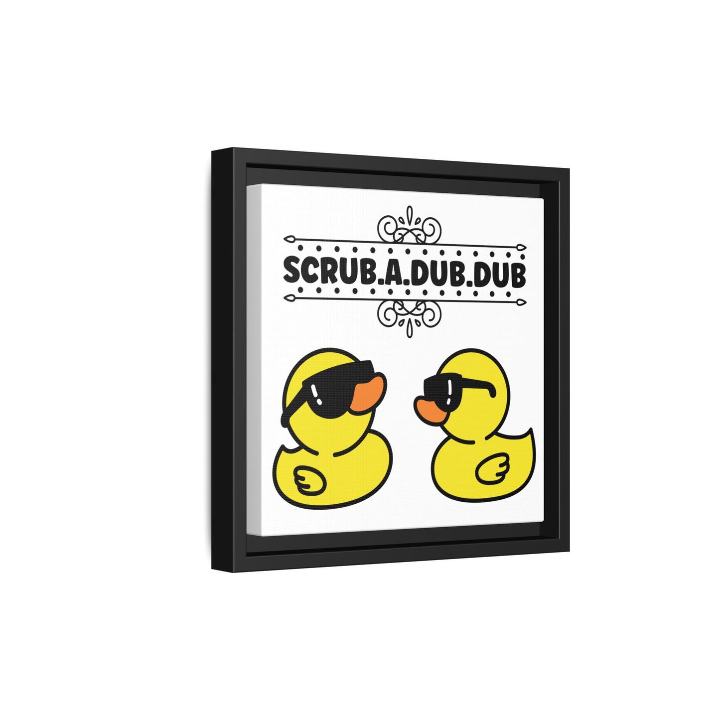 Scrub A Dub Dub w/Rubber Ducks Canvas Bathroom Art