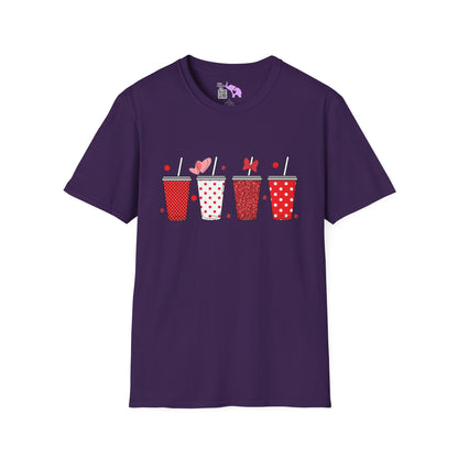 Cute Valentine Tumblers Adult T-shirt