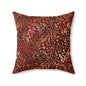 Royal Ember Blossoms Throw Pillow