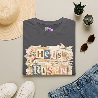 He Is Risen (Lace Collage) Adult T-shirt
