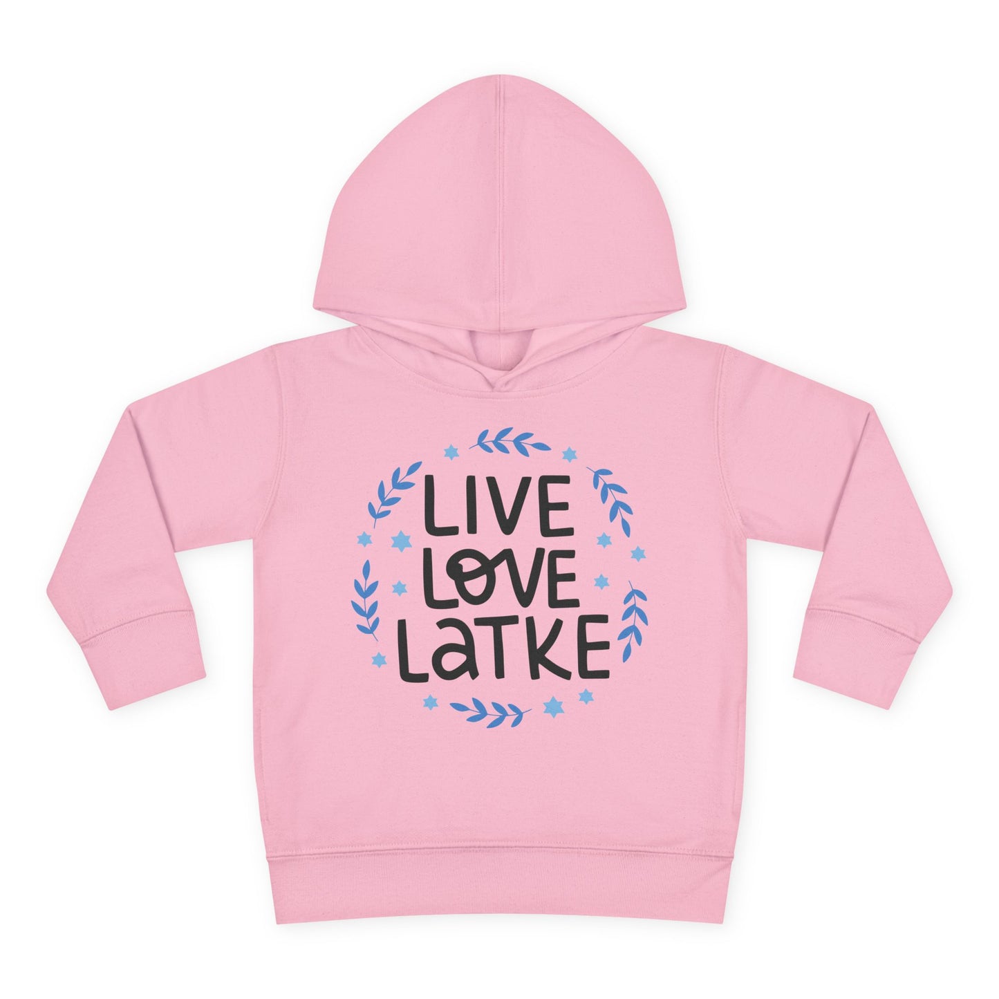Hanukkah Live Love Latkes Toddler Pullover Fleece Hoodie