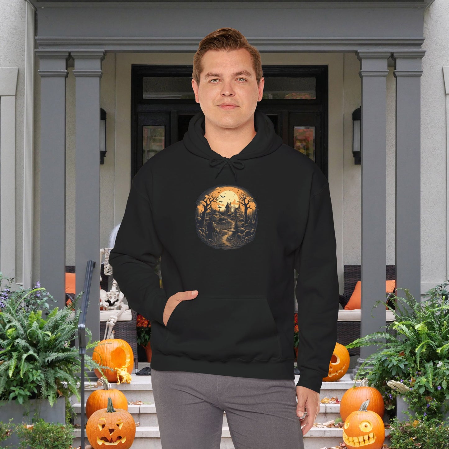 Creepy Cemetery 4 Heavy Blend™ Hooded Sweatshirt