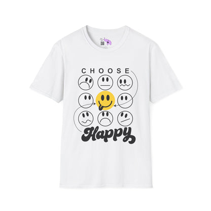 Choose Happy Smiley Faces Adult T-shirt
