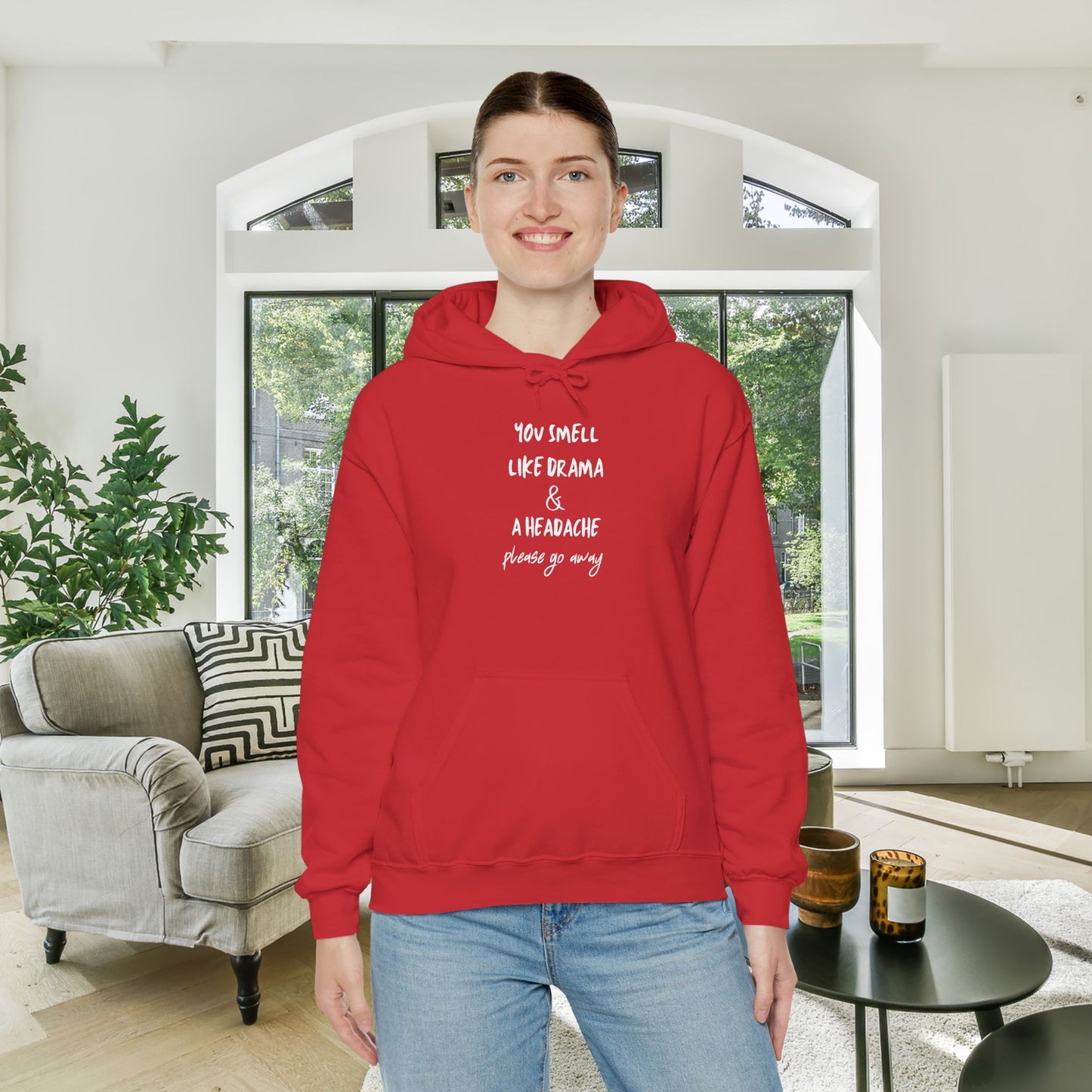 You Smell Like Drama & A Headache Heavy Blend™ Hooded Sweatshirt