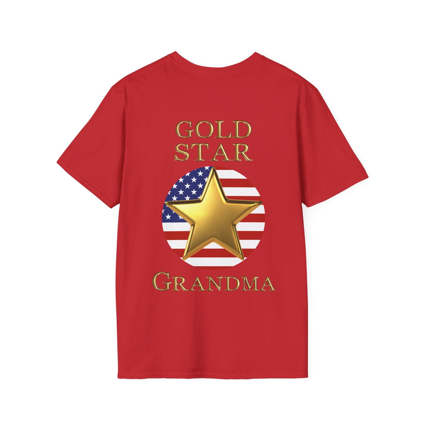 Gold Star Grandma Forever Proud Adult T-shirt