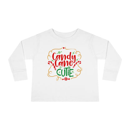 Candy Cane Cutie Toddler Long Sleeve Tee