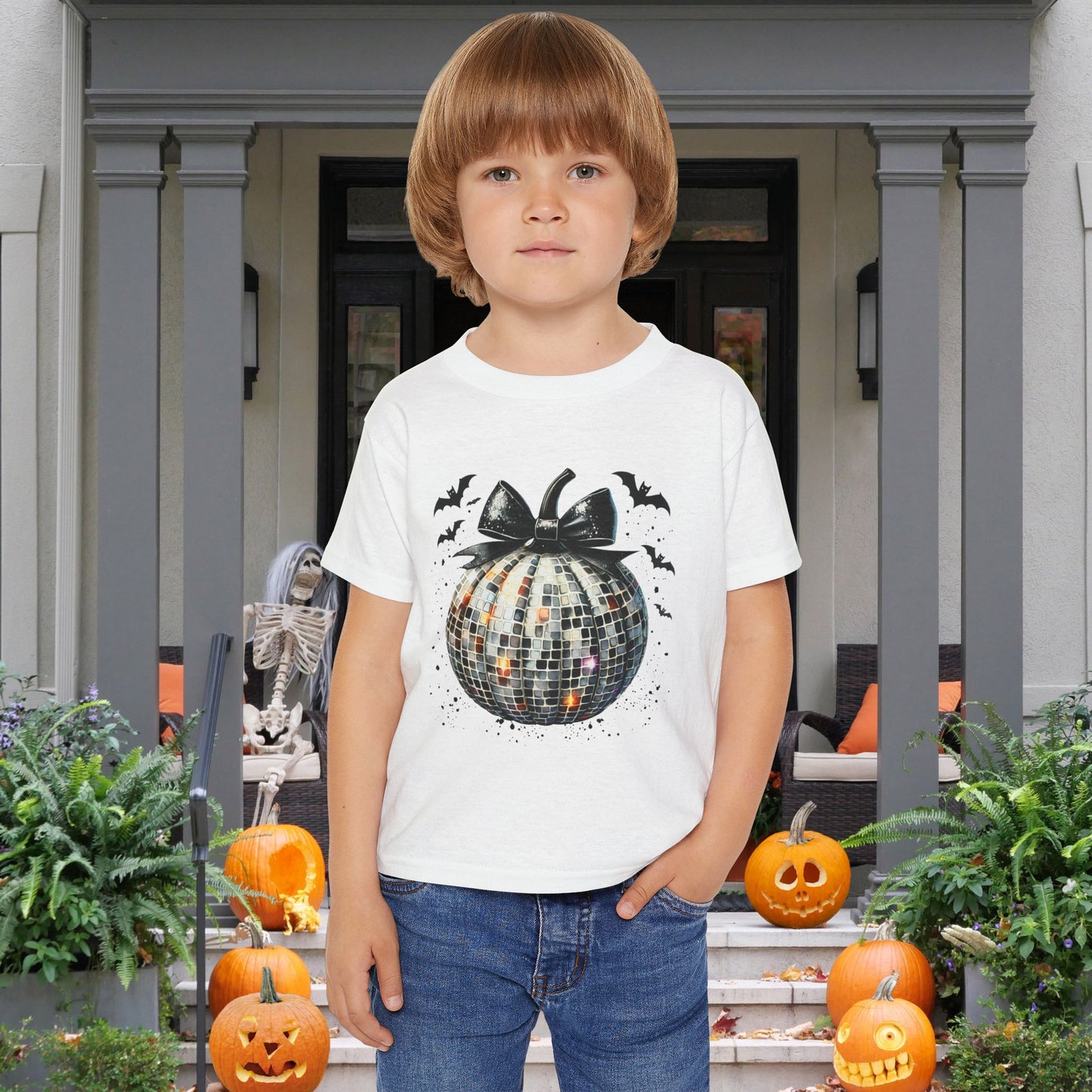 Silver Disco Pumpkin Heavy Cotton™ Toddler T-shirt